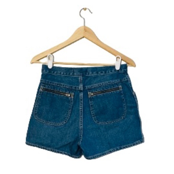 Madewell denim shorts front pocket and rear zipper pockets high waisted size 26 - Picture 2 of 9